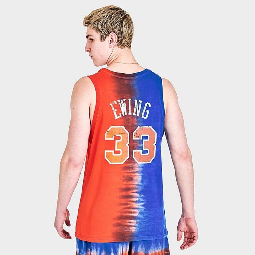 Mitchell & Ness New York Knicks Patrick Ewing Tie Dye Tank Top Jersey $90 NEW - Picture 3 of 8